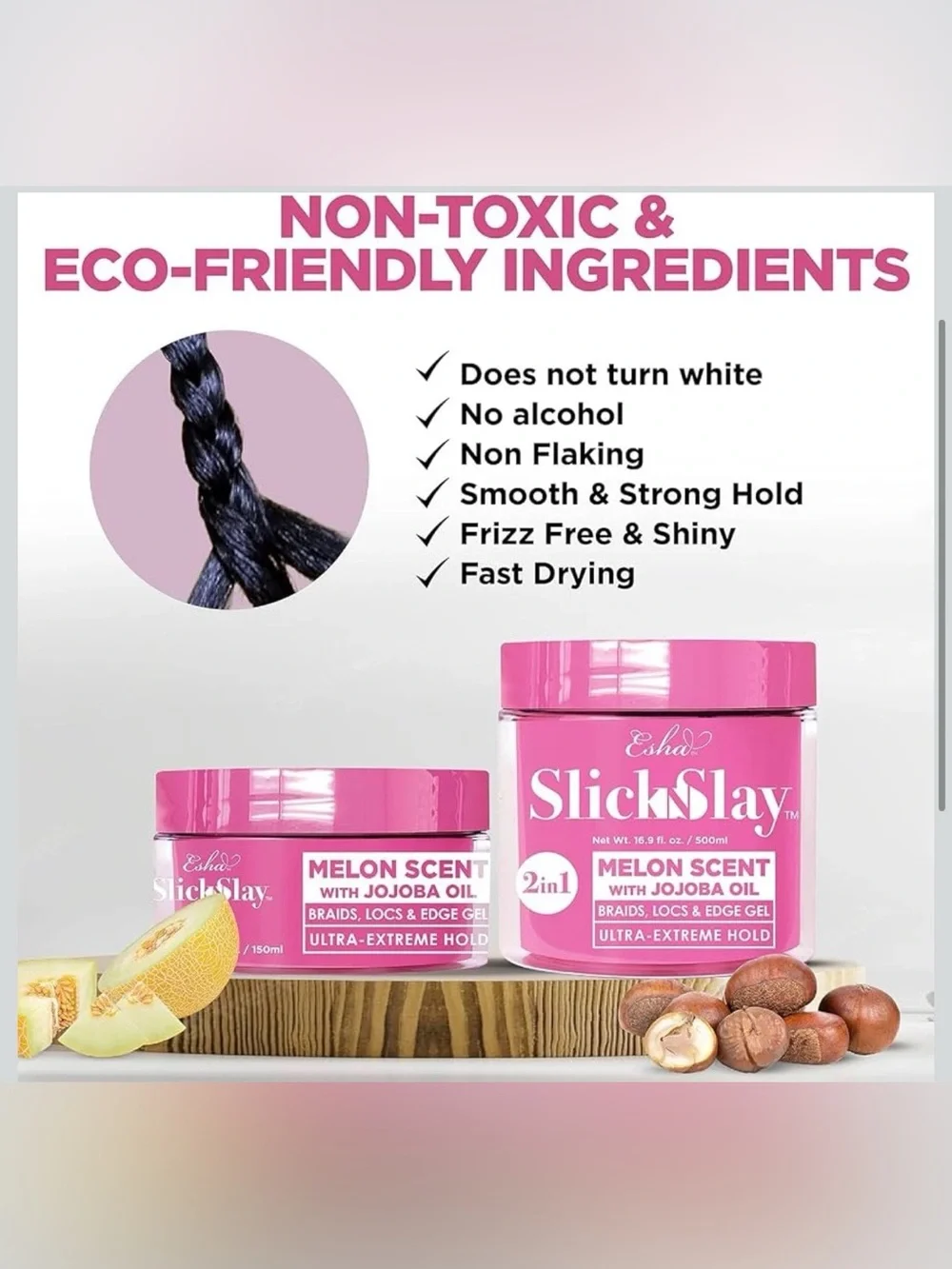 Esha Slick N Slay Braiding Gel: Ultra Hold & Hydrating Gel